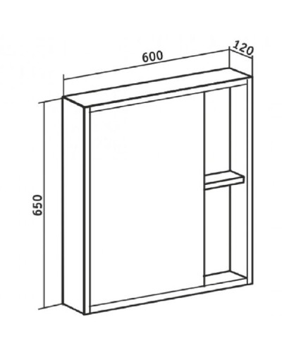 Зеркальный шкаф Runo Эко 60 УТ000001834 Лиственница
