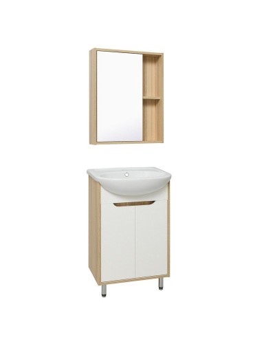 Зеркальный шкаф Runo Эко 52 УТ000001833 Лиственница