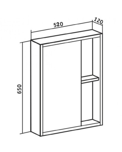 Зеркальный шкаф Runo Эко 52 УТ000001833 Лиственница