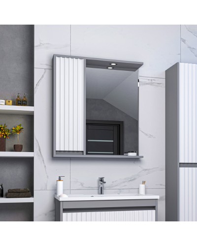 BALATON - 75 Зеркало-шкаф левый, комбинированный