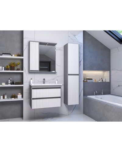 BALATON - 75 Зеркало-шкаф левый, комбинированный