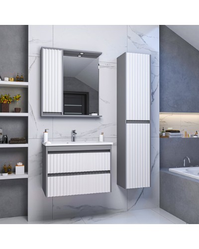 BALATON - 75 Зеркало-шкаф левый, комбинированный