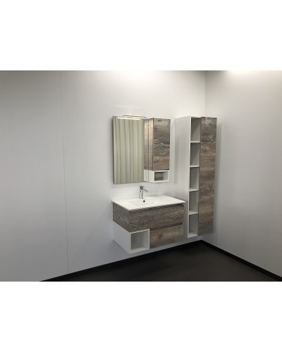 Зеркальный шкаф Comforty Турин 75 00004144198 Дуб бежевый