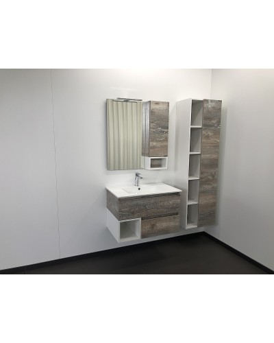 Зеркальный шкаф Comforty Турин 75 00004144198 Дуб бежевый