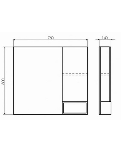 Зеркальный шкаф Comforty Турин 75 00004144198 Дуб бежевый