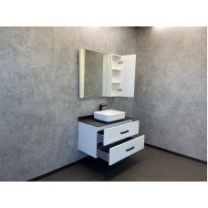 Зеркало со шкафом Comforty Амстердам 95 00004143986 Белый глянец