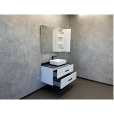 Зеркало со шкафом Comforty Амстердам 95 00004143986 Белый глянец