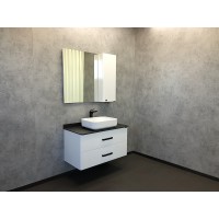 Зеркало со шкафом Comforty Амстердам 95 00004143986 Белый глянец