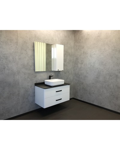 Зеркало со шкафом Comforty Амстердам 95 00004143986 Белый глянец