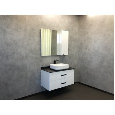 Зеркало со шкафом Comforty Амстердам 95 00004143986 Белый глянец