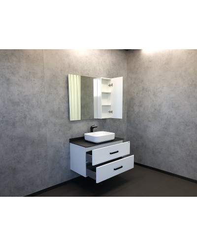 Зеркало со шкафом Comforty Амстердам 95 00004143986 Белый глянец