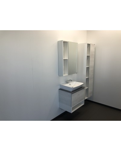 Зеркальный шкаф Comforty Прага 60 00004147599 Дуб белый