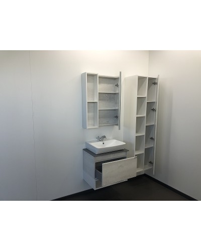 Зеркальный шкаф Comforty Прага 60 00004147599 Дуб белый