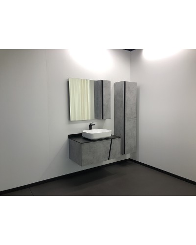 Зеркало со шкафом Comforty Эдинбург 90 00004147981 Бетон светлый