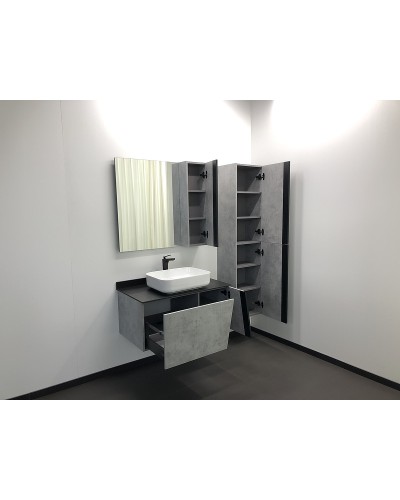 Зеркало со шкафом Comforty Эдинбург 90 00004147981 Бетон светлый