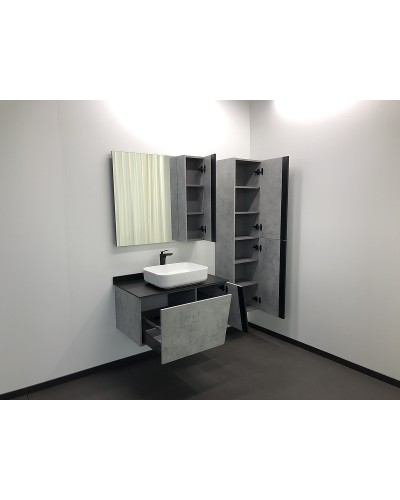 Зеркало со шкафом Comforty Эдинбург 90 00004147981 Бетон светлый