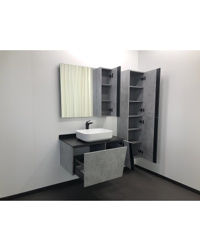 Зеркало со шкафом Comforty Эдинбург 90 00004147981 Бетон светлый