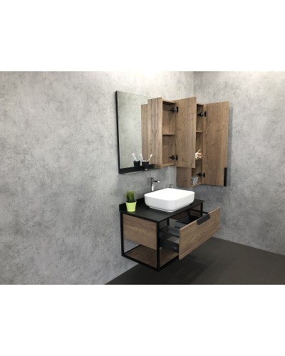 Зеркало со шкафом Comforty Кельн 90 00004147987 Дуб темный