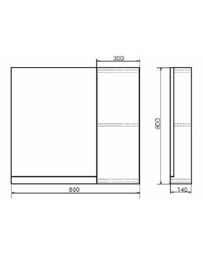 Зеркало со шкафом Comforty Кельн 90 00004147987 Дуб темный