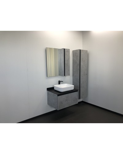 Зеркало со шкафом Comforty Эдинбург 75 00004149063 Бетон светлый