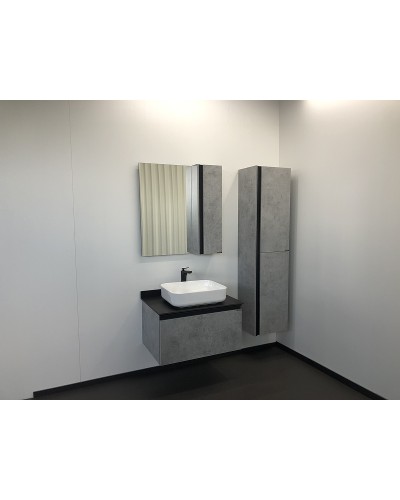 Зеркало со шкафом Comforty Эдинбург 75 00004149063 Бетон светлый