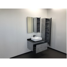 Зеркало со шкафом Comforty Эдинбург 75 00004149063 Бетон светлый