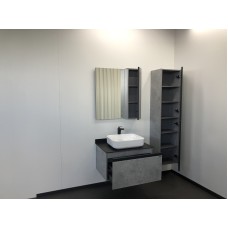 Зеркало со шкафом Comforty Эдинбург 75 00004149063 Бетон светлый