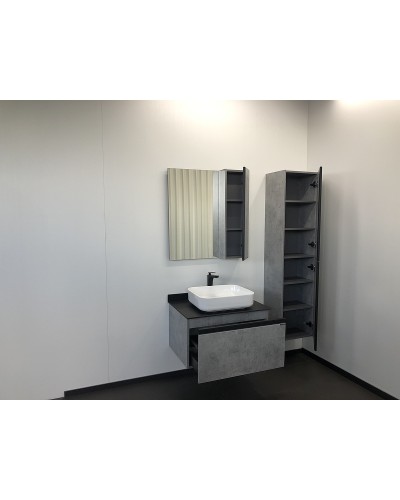 Зеркало со шкафом Comforty Эдинбург 75 00004149063 Бетон светлый