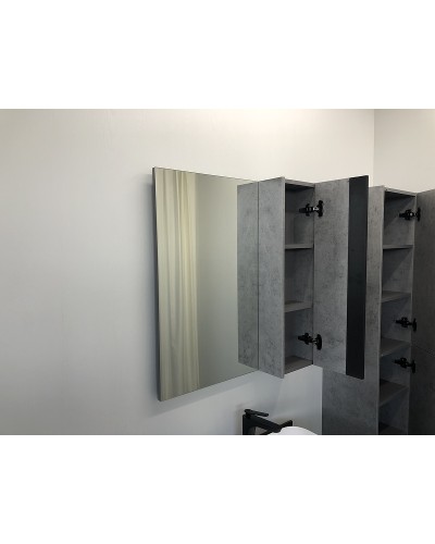Зеркало со шкафом Comforty Эдинбург 75 00004149063 Бетон светлый
