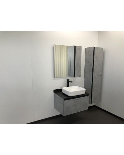 Зеркало со шкафом Comforty Эдинбург 75 00004149063 Бетон светлый