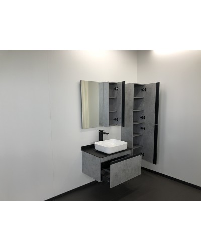 Зеркало со шкафом Comforty Эдинбург 75 00004149063 Бетон светлый