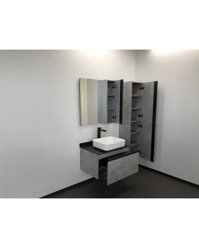 Зеркало со шкафом Comforty Эдинбург 75 00004149063 Бетон светлый