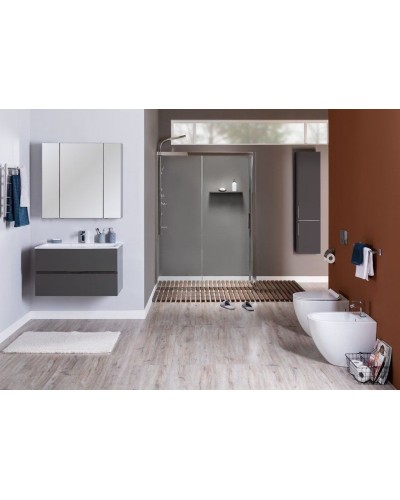 Зеркальный шкаф Aquanet Алвита 90 240110 Серый антрацит