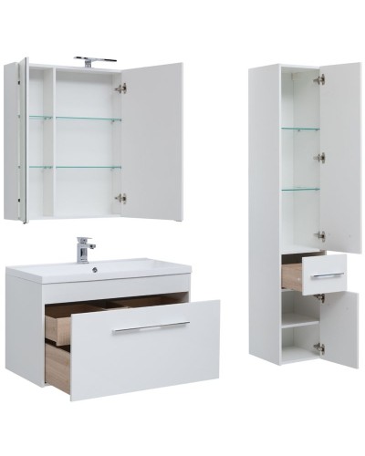 Зеркальный шкаф Aquanet Августа 100 210005 Белый