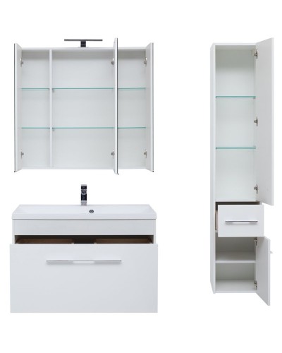 Зеркальный шкаф Aquanet Августа 100 210005 Белый