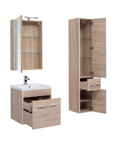 Зеркальный шкаф Aquanet Августа 58 210009 Дуб сонома