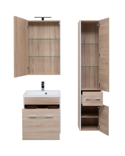 Зеркальный шкаф Aquanet Августа 58 210009 Дуб сонома