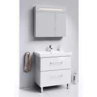 Зеркальный шкаф Aqwella Нео 80 Neo.04.08 с подсветкой Белый