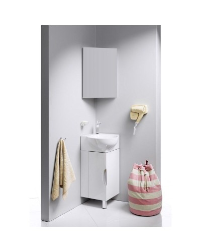 Зеркальный шкаф Aqwella Рио 35 Rio.04.33 угловой Белый