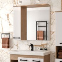 Крафт - 80 Зеркало с 1 шкаф. левый