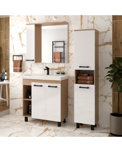 Крафт - 80 Зеркало с 1 шкаф. левый