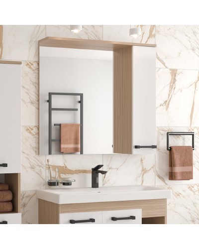 Крафт - 80 Зеркало с 1 шкаф. правый