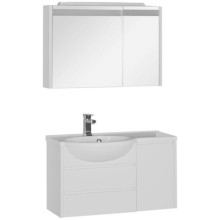 Зеркальный шкаф Aquanet Лайн 90 R 164934 с подсветкой Белый