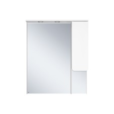Чегет - 75 Зеркало - шкаф прав. (свет)  белая эмаль