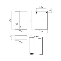 Крафт - 50 Зеркало с 1 шкаф. левый О