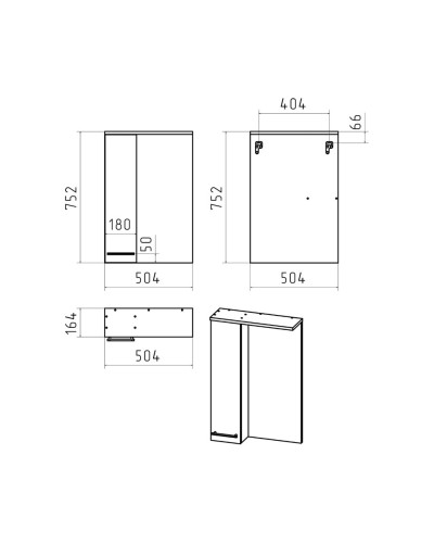 Крафт - 50 Зеркало с 1 шкаф. левый О
