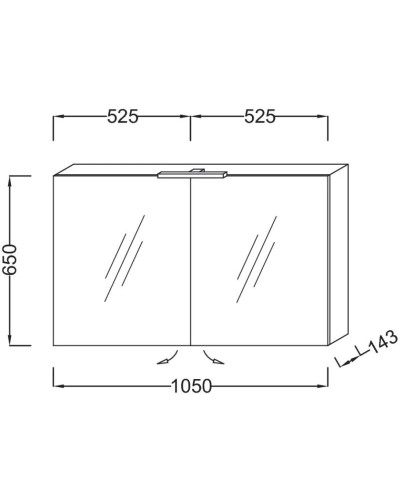Зеркальный шкаф оливковый блестящий 105х65 см Jacob Delafon Odeon Up EB787-G95