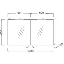 Зеркальный шкаф малиновый 120х65 см Jacob Delafon Odeon Up EB798RU-R3