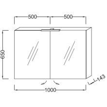 Зеркальный шкаф квебекский дуб 100х65 см Jacob Delafon Odeon Up EB797RU-E10