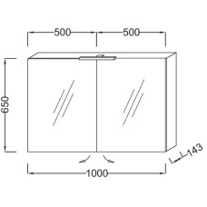 Зеркальный шкаф квебекский дуб 100х65 см Jacob Delafon Odeon Up EB797RU-E10